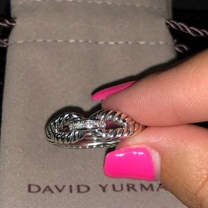 David Yurman Cable Loop Ring with Diamonds